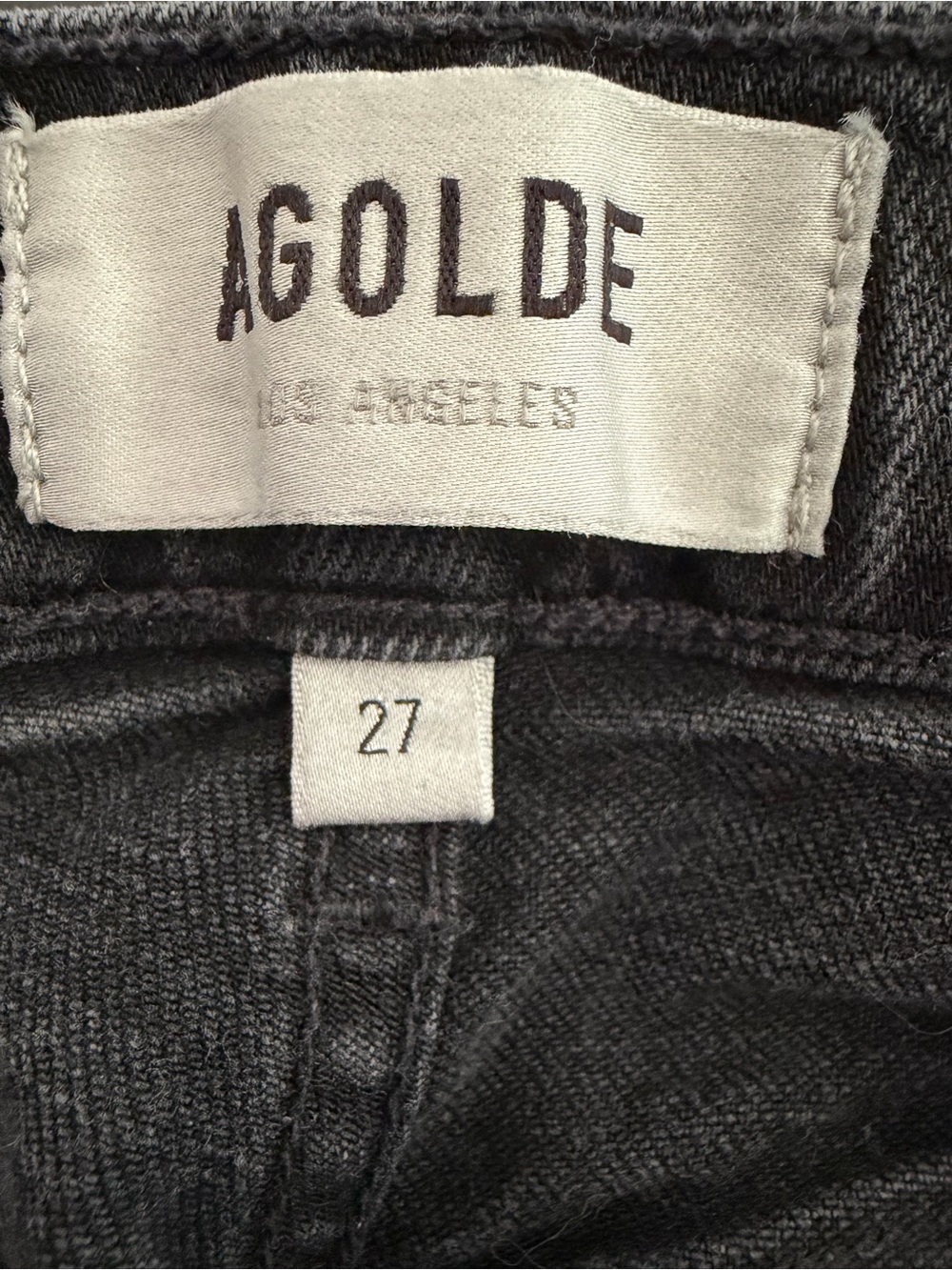 Agolde Riley Crop High Rise Straight Stretch Grey 27 - Picture 14 of 14